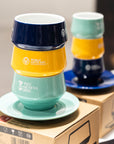 1 x Tazza caffè doppio con piattino Maniko - WLAC Ginevra 2025 Tazza Ufficiale