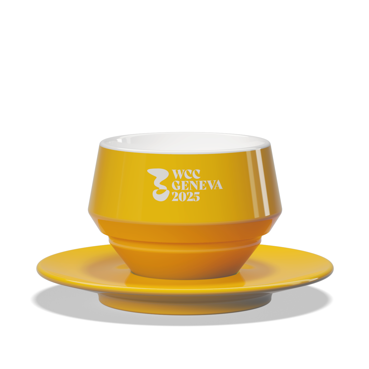 1 x Maniko Milk Cup with Saucer - WLAC Geneve 2025 Official Mug