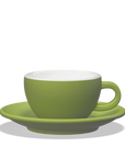1 x Tazza latte 260cc con piattino Tulipano