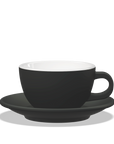 1 x Tazza latte 300cc con piattino Tulipano