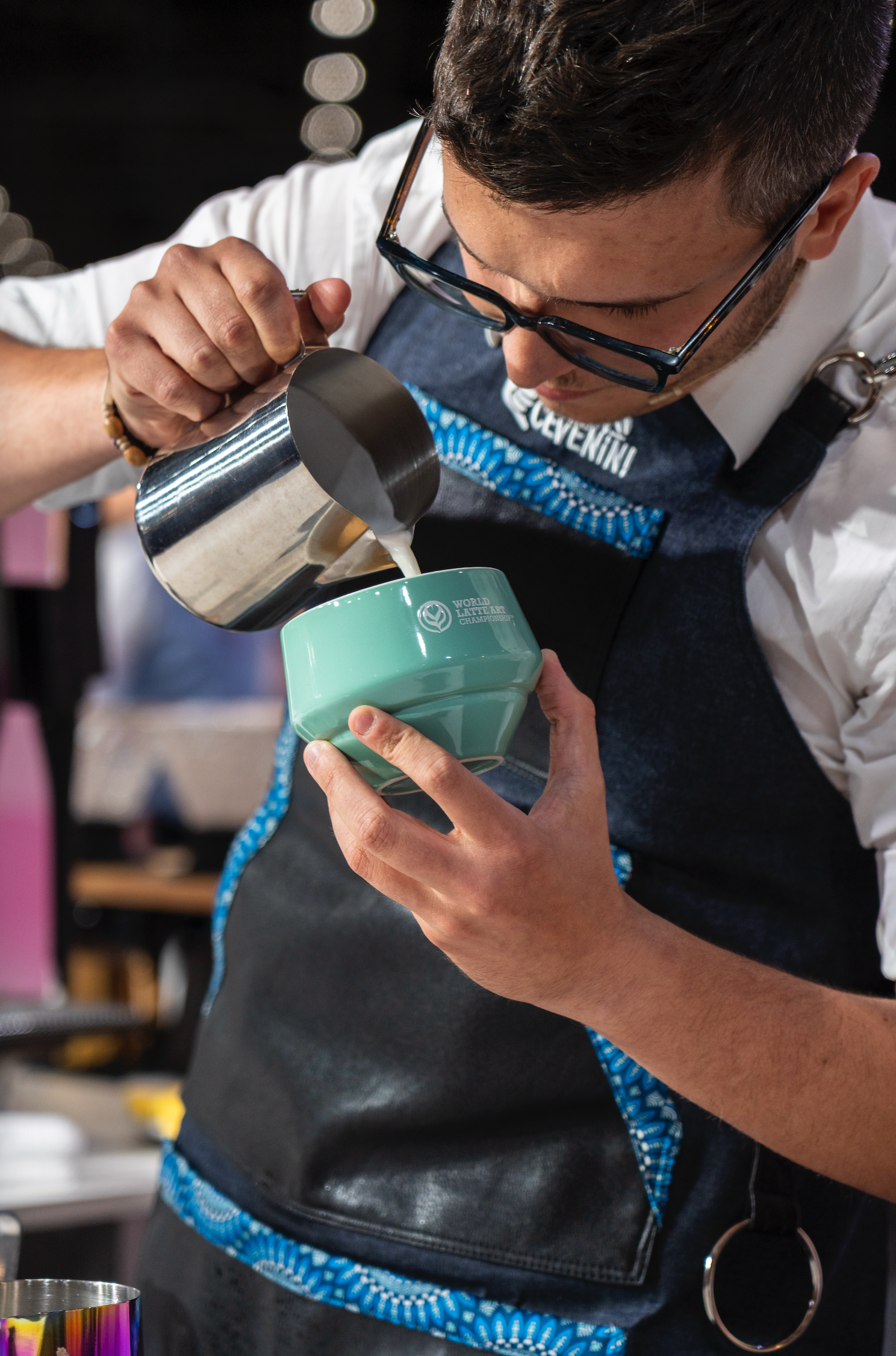 1 x Tazza caffè doppio con piattino Maniko - WLAC Ginevra 2025 Tazza Ufficiale