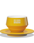 1 x Maniko milk cup with saucer - WLAC San Diego 2026 Official Mug